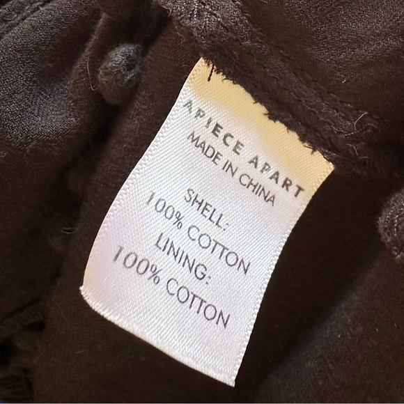 Apiece Apart Rosal Off the Shoulder Layered Black Crop Top 100% Cotton - Picture 7 of 12